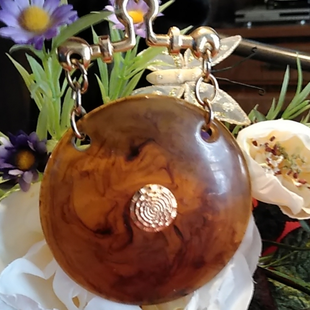 1960's Large Tortoise Medallion for Necklace.